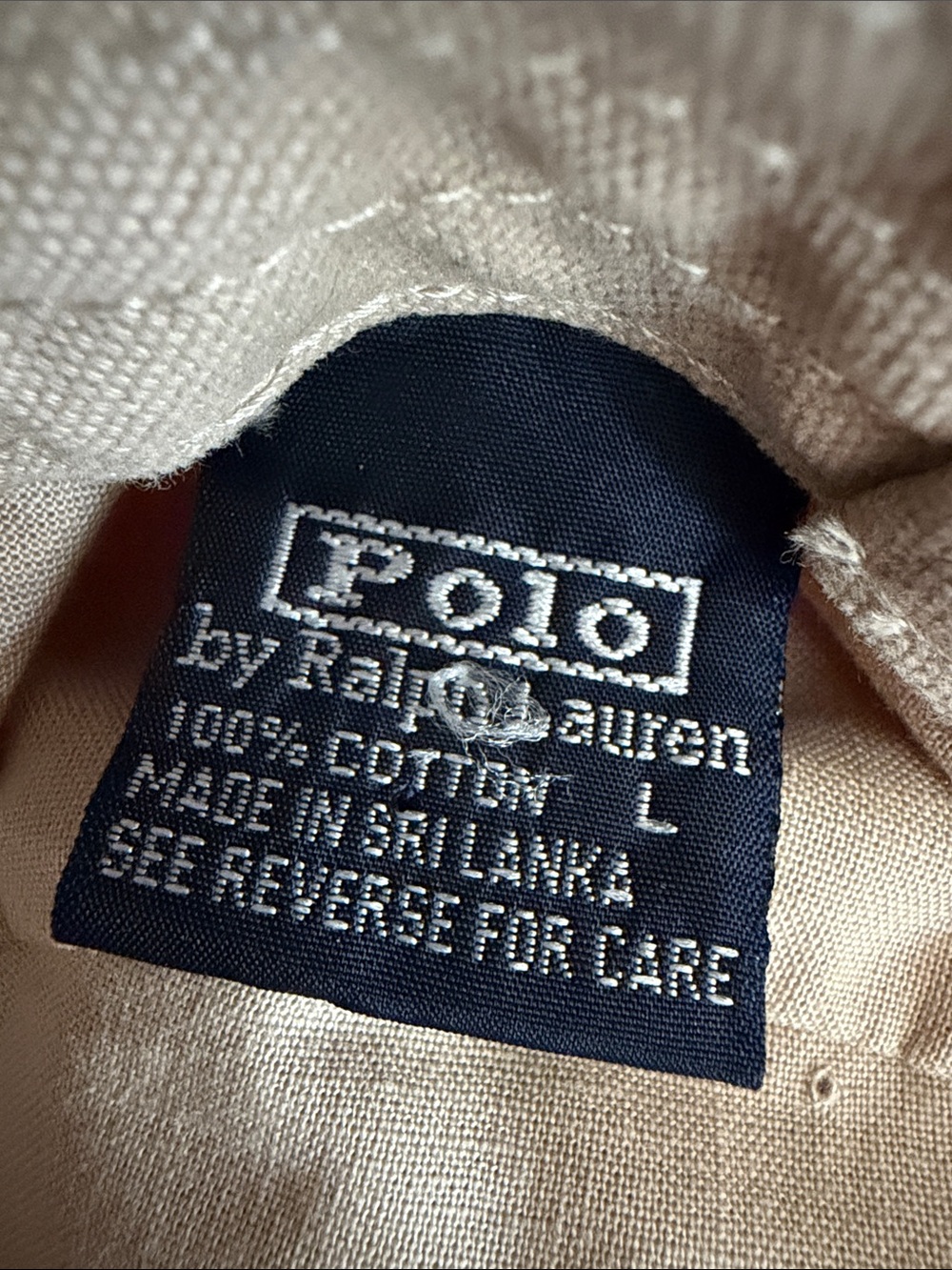 Polo by Ralph Lauren Khaki/Tan Bucket Hat with navy  Polo Logo - Picture 9 of 10
